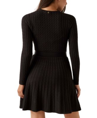 Women's Hana Belted Long Sleeve Dress