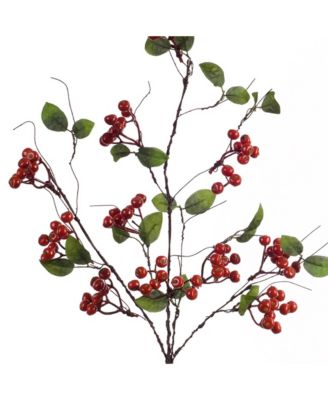 Artificial Boxwood Berry Twig Sprays (Set of 12)-Realistic Foliage and Berries for Crafting and Floral Arrangements