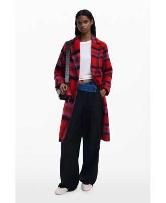 Women's Red tartan coat