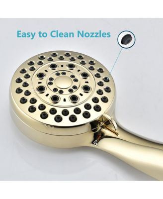 Handheld Shower Head with Hose High Pressure Shower Heads, Gold
