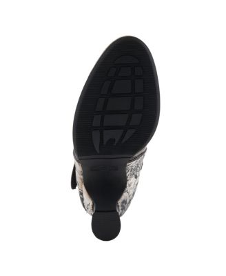 Women's Adodora-Prit Baroque Mary Janes with Velvet and Leather Upper, Scalloped Edges, Antique Buckle, Cushioned Insole, and Sculpted Heel