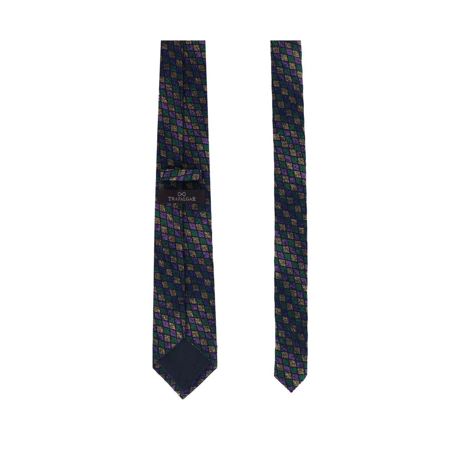 Men's Carnival Diamond Multi-Colored Novelty Silk Necktie
