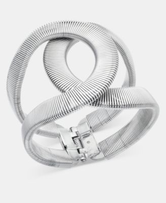 Textured Open Bypass Bangle Bracelet, Macy's Exclusive