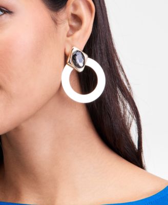 Crystal & Hoop Drop Earrings, Macy's Exclusive