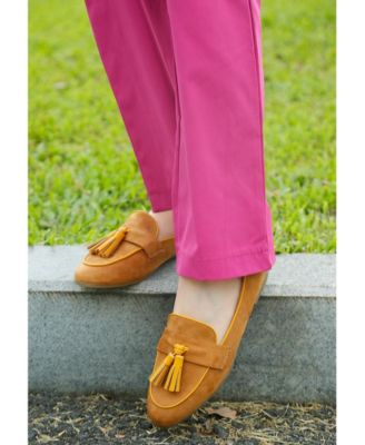 Womens Folklore Micro Suede Tassel s Loafers