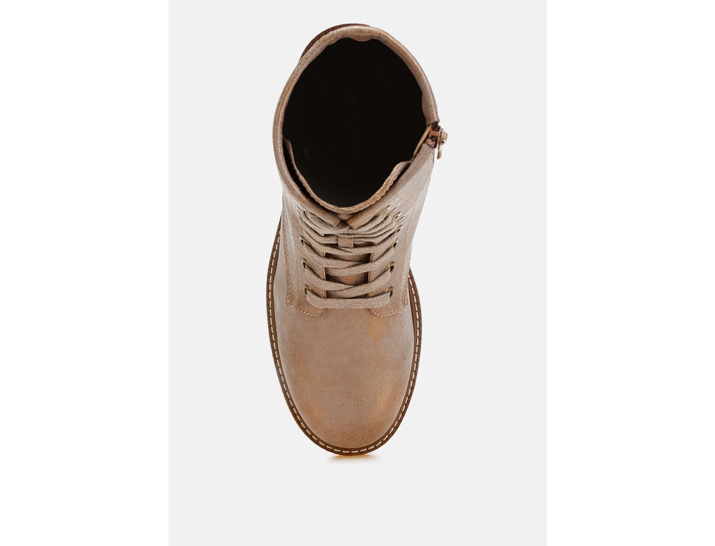 Женские ботинки London Rag Clover Faux Leather Lace Up, цвет: Бежевый / Хаки — фото 6