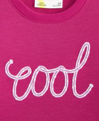 Girls' Toddler 2T-4T Graphic Printed Sweatshirt, Macy's Exclusive