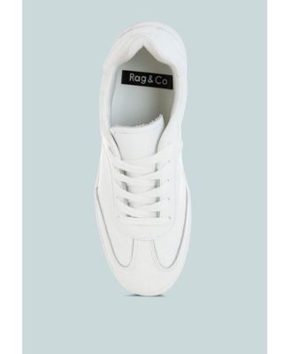 Womens Bostonia Real Leather Casual Sneakers