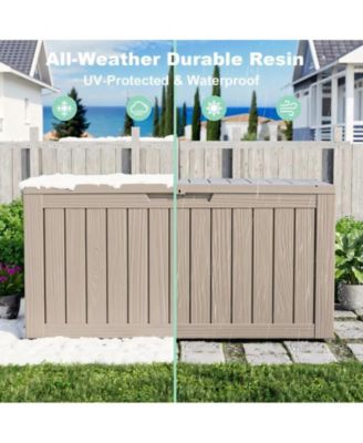75-gal Water Resistant Resin Lockable Deck Box