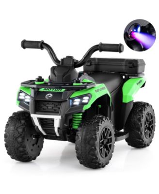 6V Kids Ride On ATV w/ Music and Spray Function USB Port Storage Box Toy Car