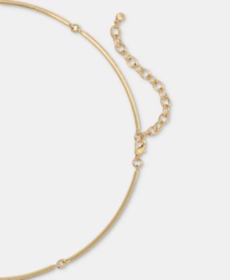 Crystal Structured Gold Tone Pendant Necklace, Macy's Exclusive