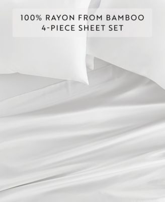 Luxury Rayon from Bamboo 4-Pc. Sheet Set, King