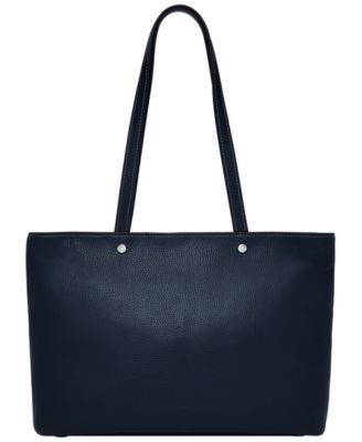 Jessie Leather Top Zip Tote Bag