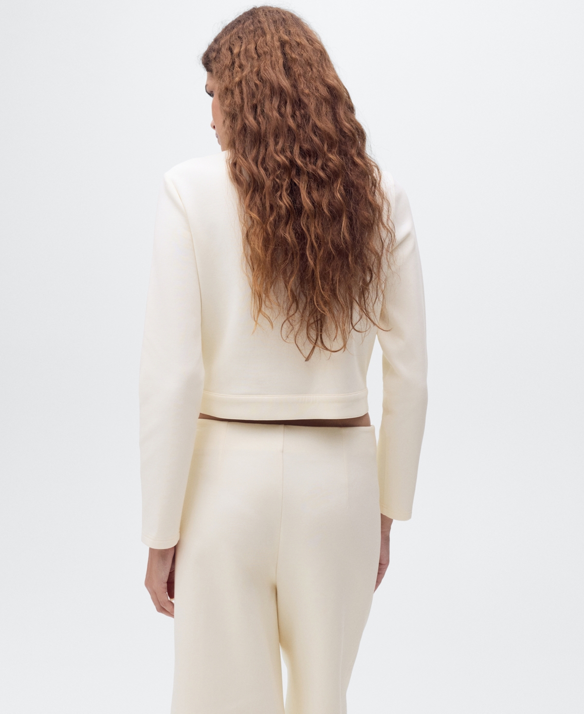 Mango Cotton Blend Crop Utility Jacket In Neutral