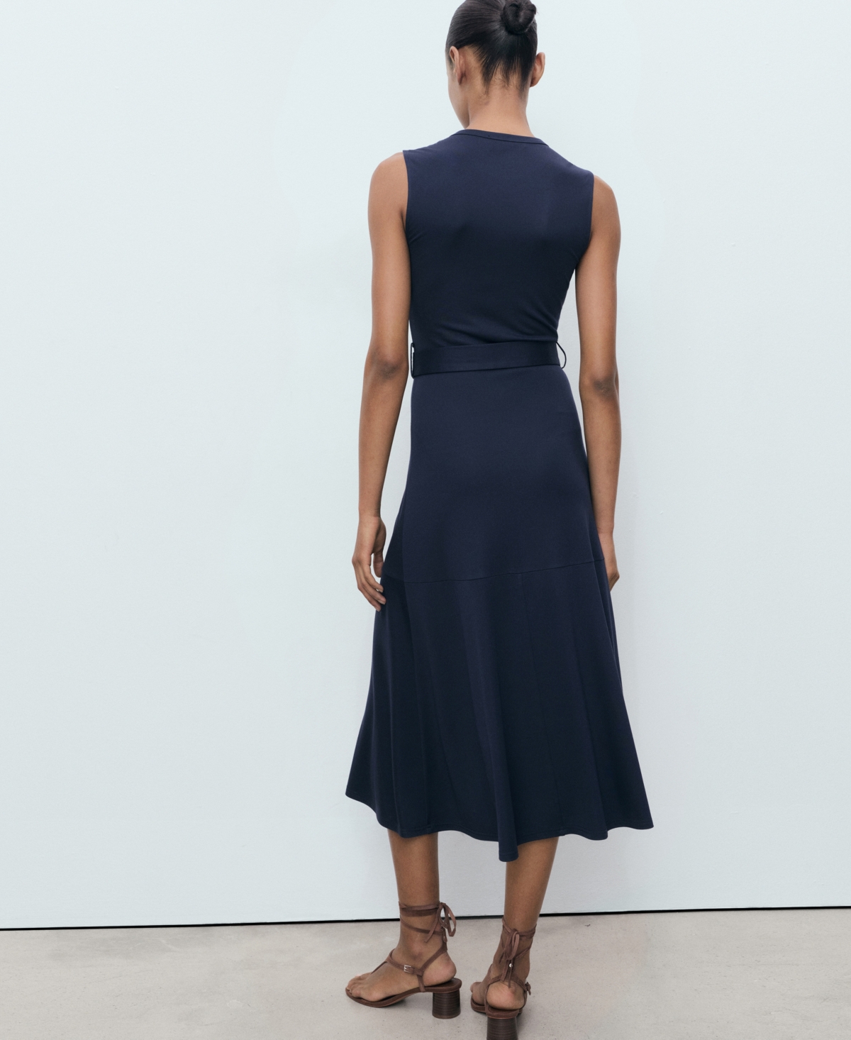 Mango Women's Belt Midi Dress