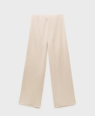 Women's Elastic Waist Pleated Pants