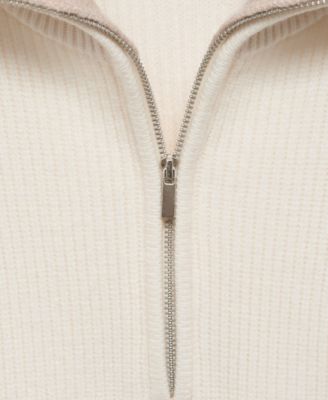 Women's Contrasting Zipper Collar Sweater