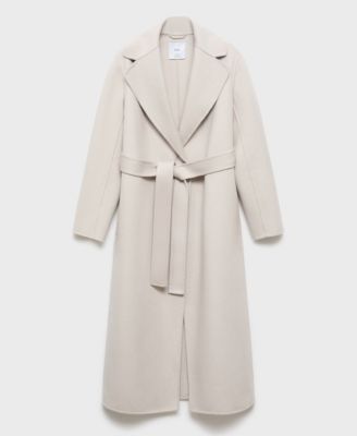 Women's Handmade Belt Wool Coat