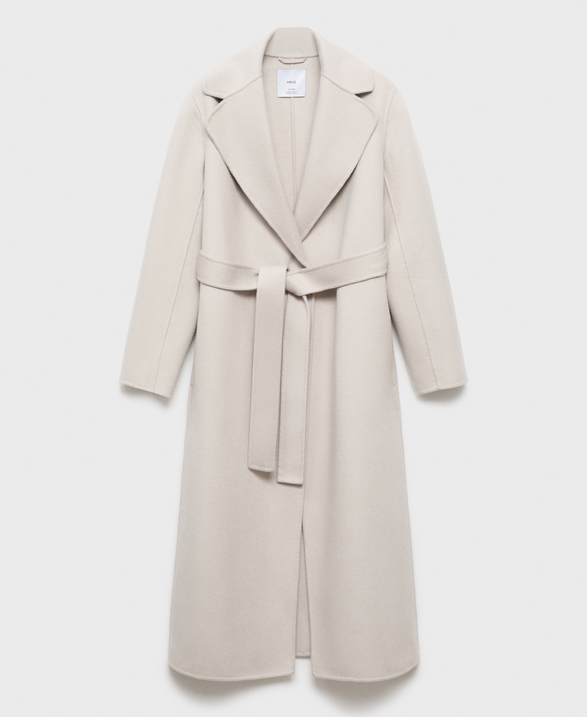 Mango Wool Blend Wrap Coat In Gray