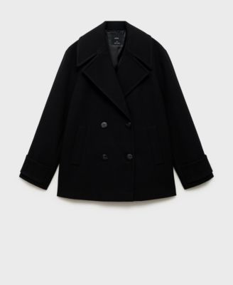 Women's Double-Breasted Wool Blend Coat