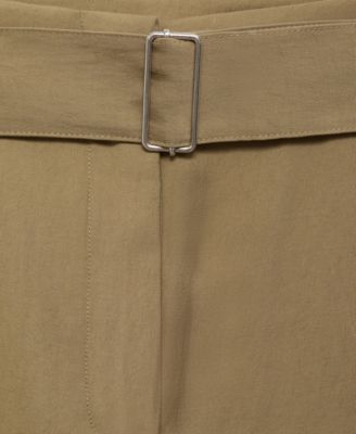 Women's Belted Paper Bag Pants