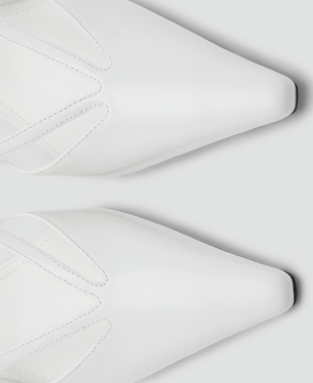 Mango Slingback Kitten Heel Pump In White