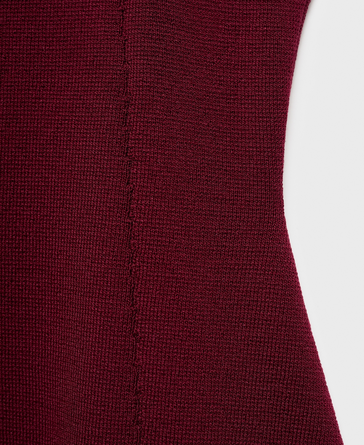 Mango Top En Tricot Évasé Lie De Vin - Femme - L -  In Transparent