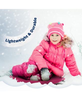 ProDisc 26" Metal Saucer Sled with Rope Handles, Pink (2 Pack)