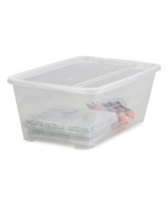 6L Shoe and Closet Storage Box Stacking Containers, Clear (40 Pack)