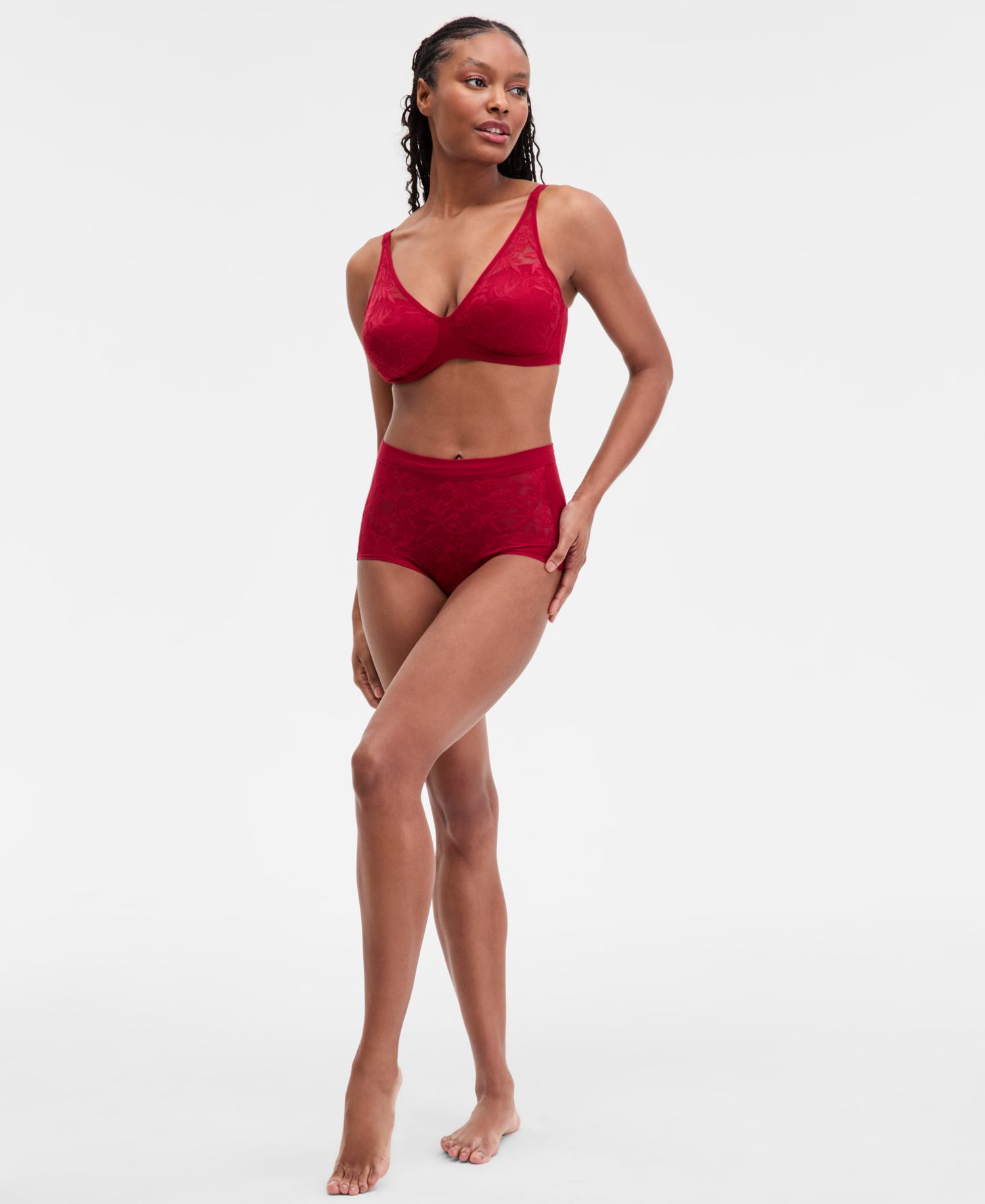 Women's Breathe Lace High-Rise Brief Underwear DFCLBF
