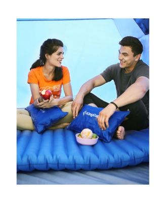 2-Person Double Sleeping Pad Lightweight Inflatable Air Mat, Blue