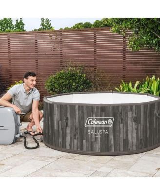 Coleman Napa AirJet Round Inflatable Hot Tub with EnergySense Cover, Brown
