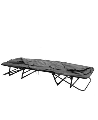 Original Quick Setup 1 Person Elevated Cot, Lounge Chair, & Tent, Gray