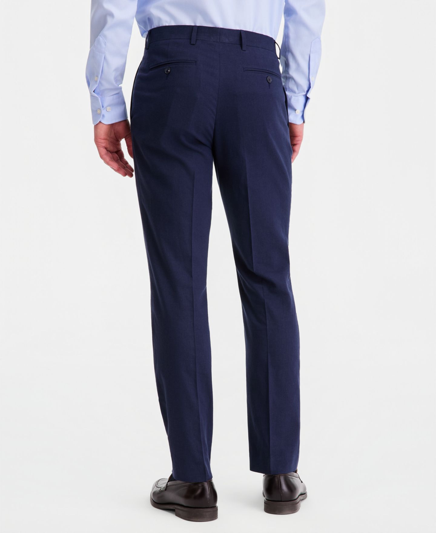 Мужские брюки Tommy Hilfiger Modern-Fit Linen, цвет: Тёмно-синий — фото 3