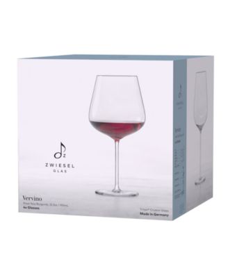 Vervino Burgundy Glasses, Set of 4