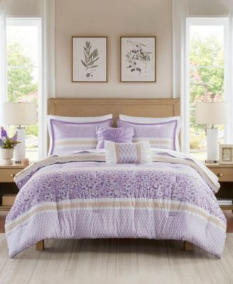 Caralie Seersucker 5-Pc. Comforter Set, King/California King