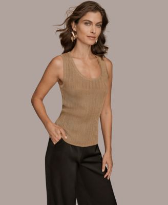 Women's Novelty Sleeveless Scoop Neck Sweater