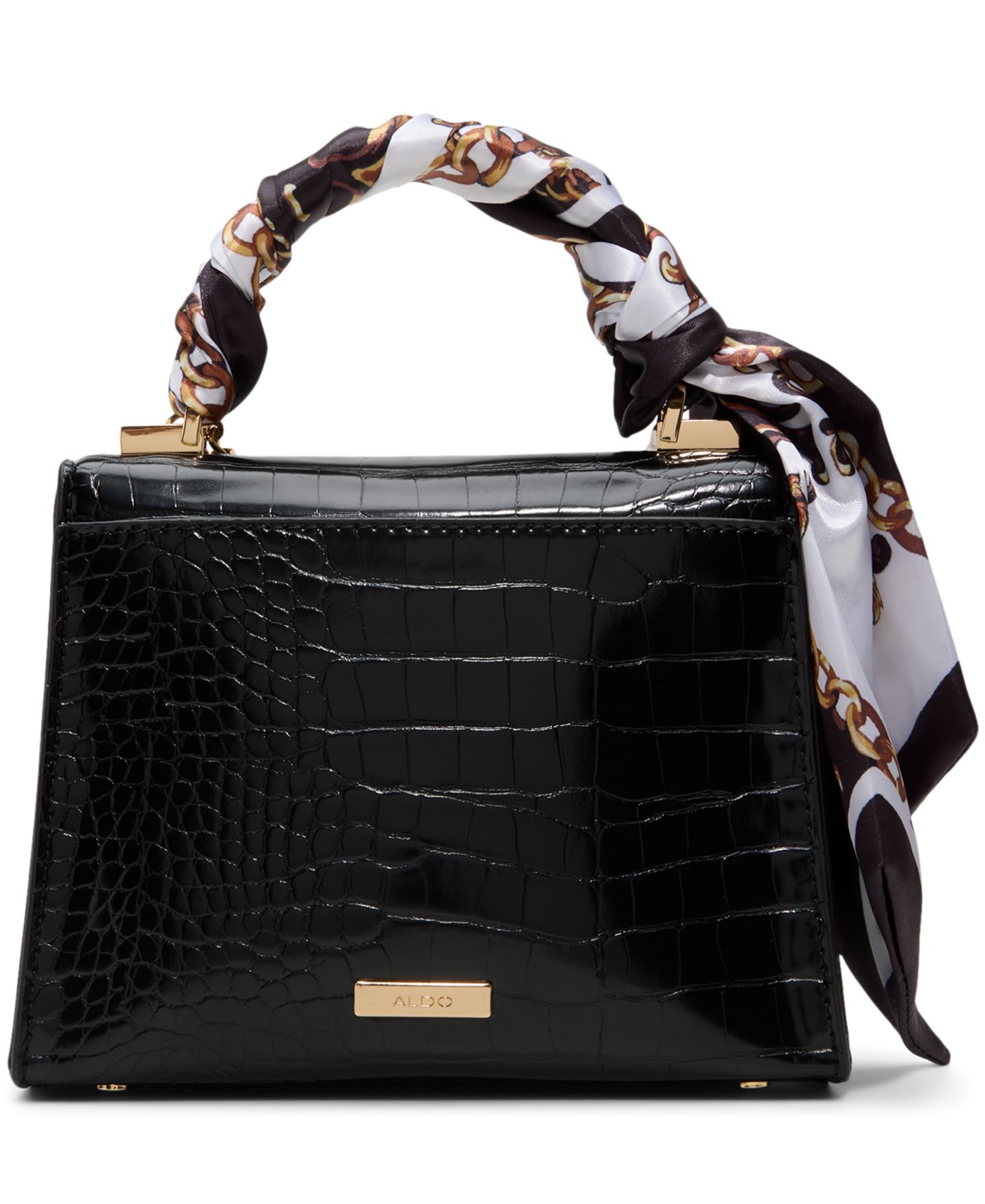 Женская сумка ALDO Larigodiaa Mini Top Handle, цвет: Чёрный — фото 3