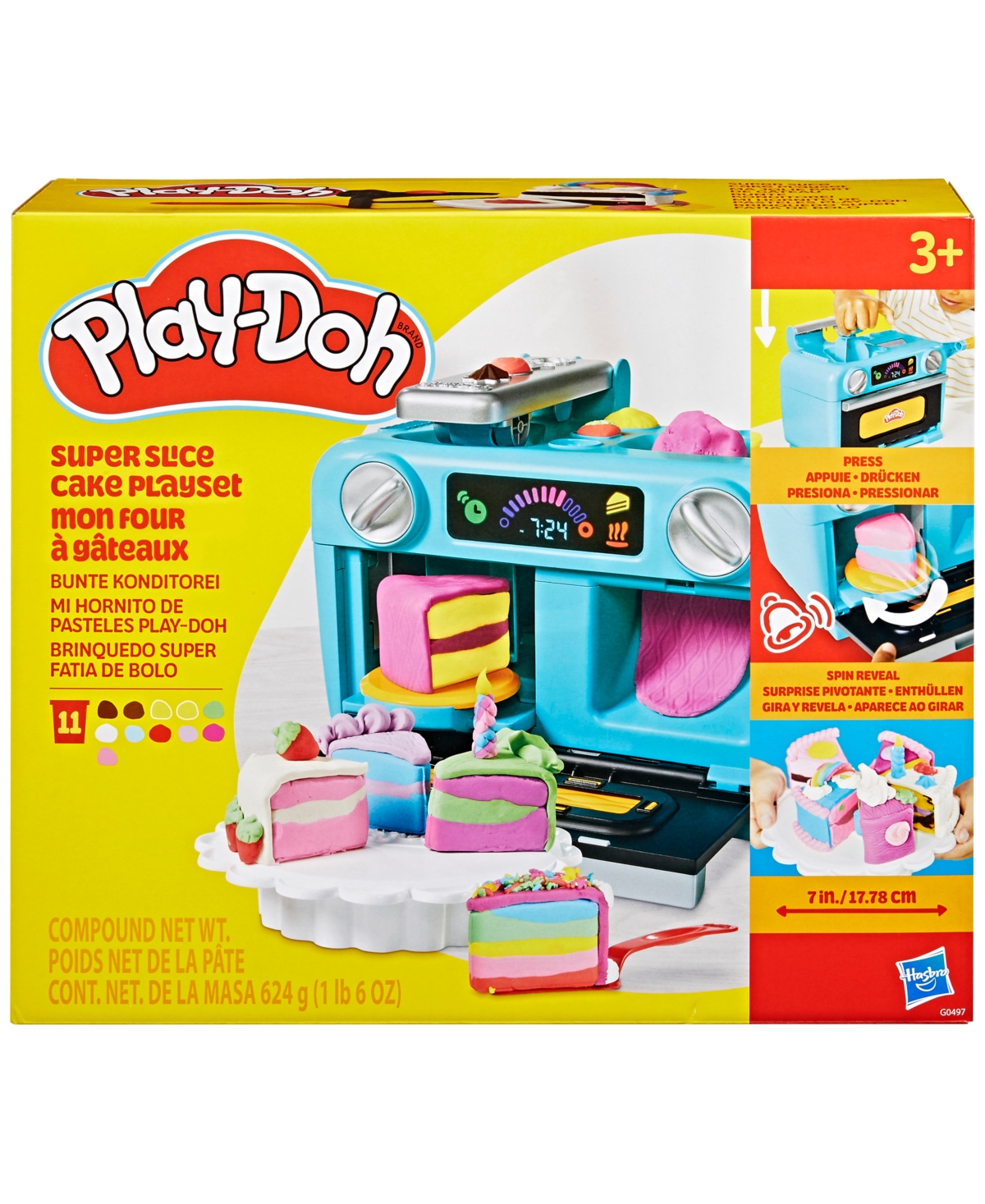Play-doh Super Slice Cake Playset In Transparent
