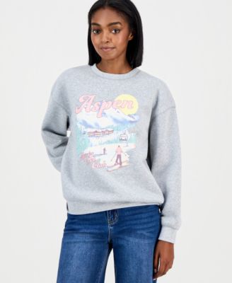 Self Esteem - Juniors' Aspen Graphic-Print Sweatshirt