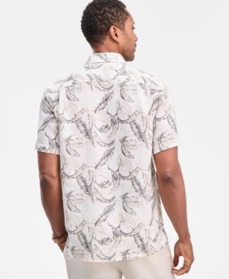 Men's Casa Regular-Fit Floral Button-Down Linen Shirt, Macy's Exclusive