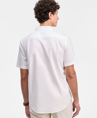 Men's Textured Short-Sleeve Shirt, Macy's Exclusive