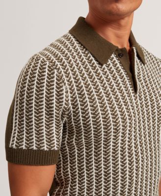 Men's Herringbone Polo Shirt