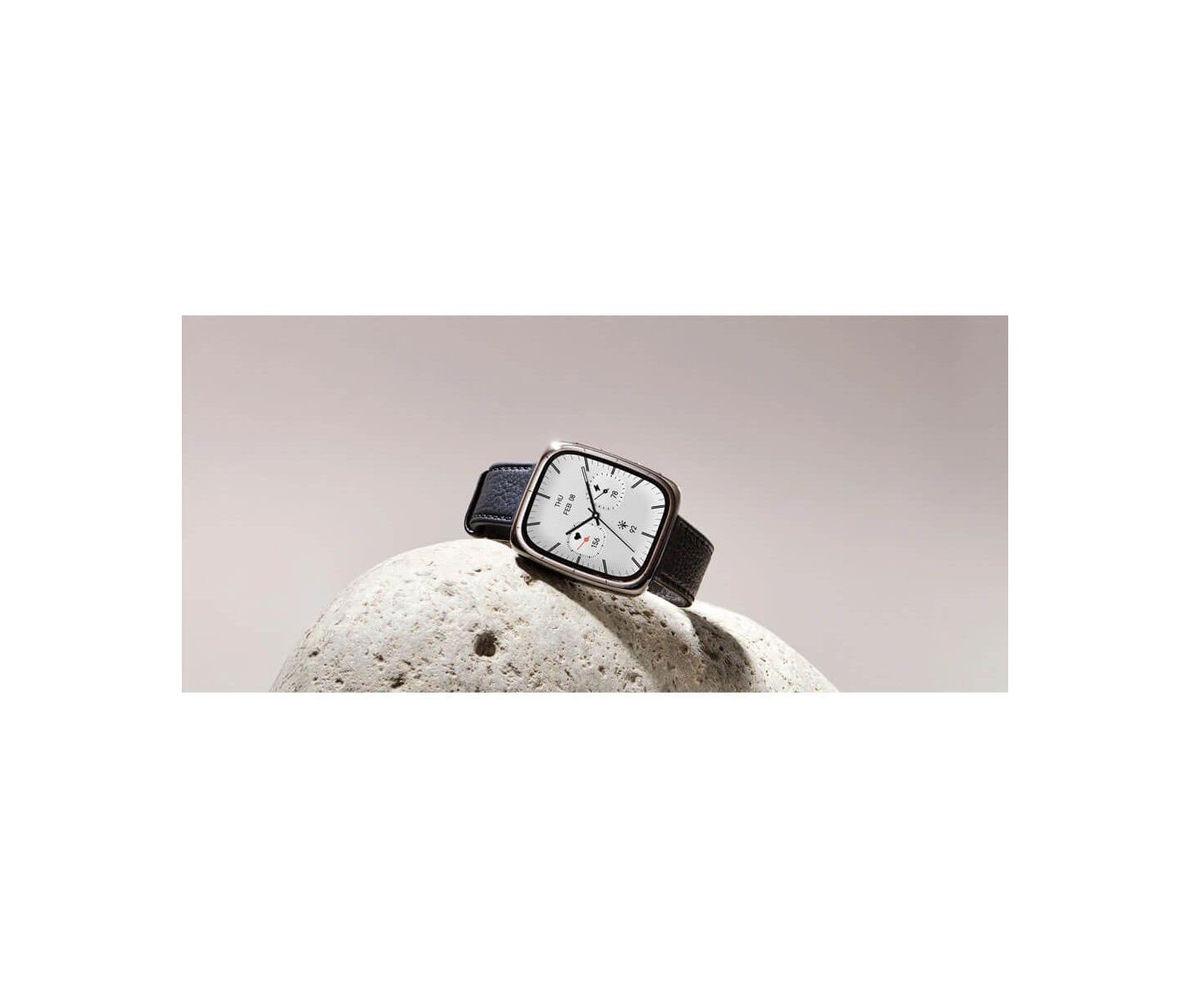 Часы Amazfit Active 2 (Square) Smart Watch with Sapphire Glass, Heart Rate Tracking & 10-Day Battery – Black Leather, цвет: Чёрный — фото 5