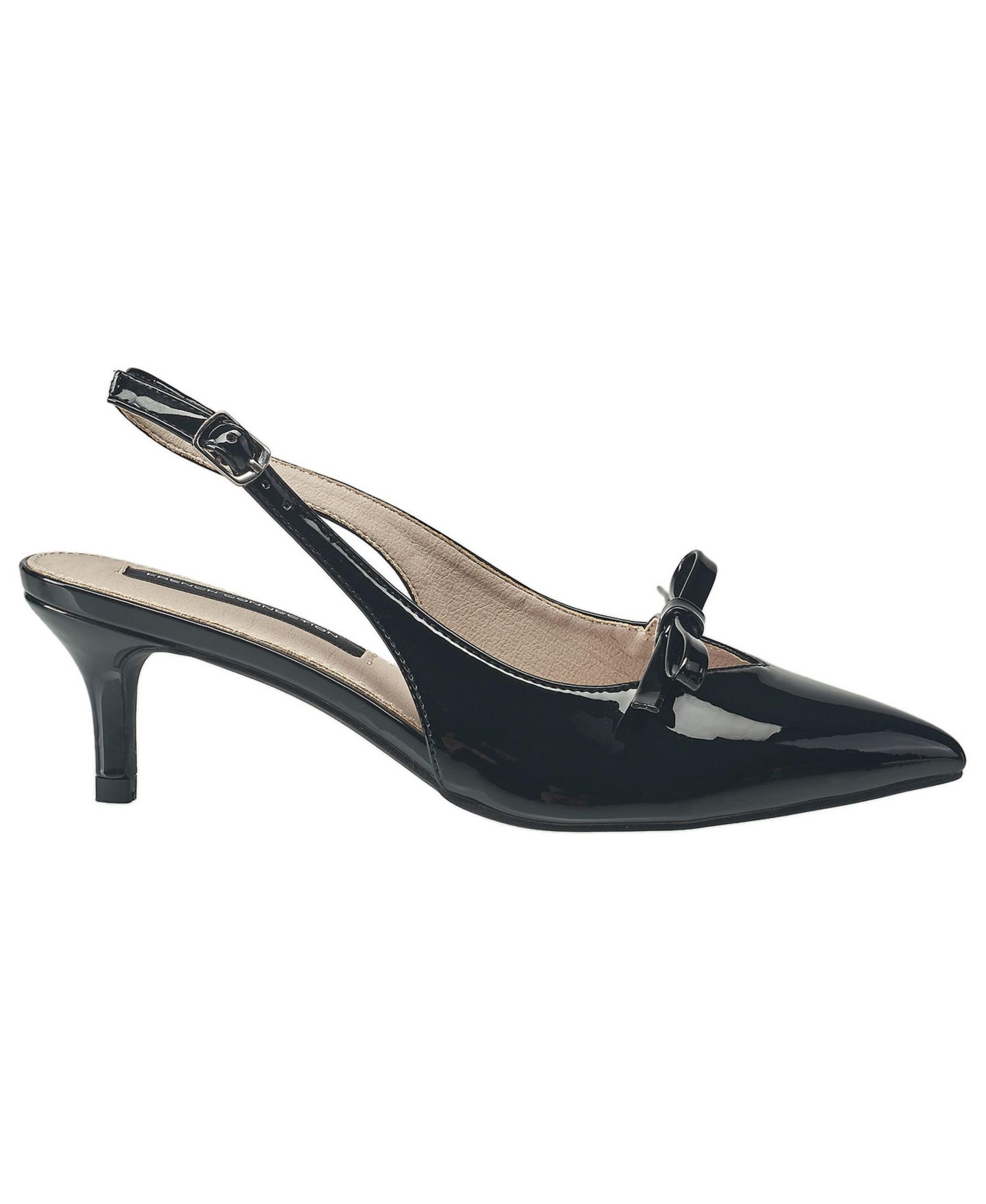 Женские туфли French Connection True Religion Ladies Quinny Slingback Kitten Heel, цвет: Чёрный — фото 3
