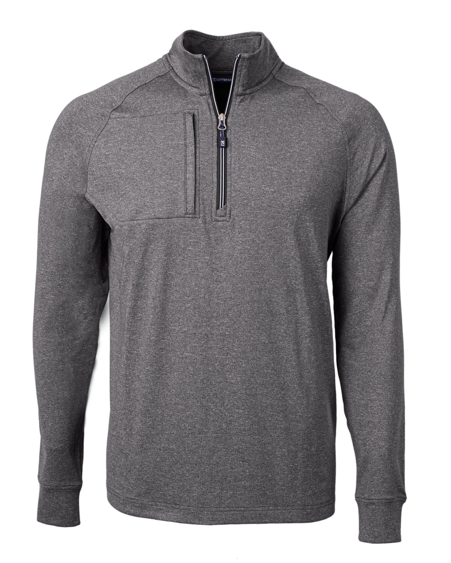 Men's Cutter and Buck Adapt Knit Heather Quarter Zip Pullover
