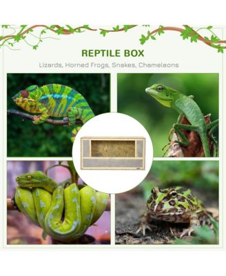 Wooden Reptile Terrarium for Chameleon, Lizard, Snake, Frog, Turtle