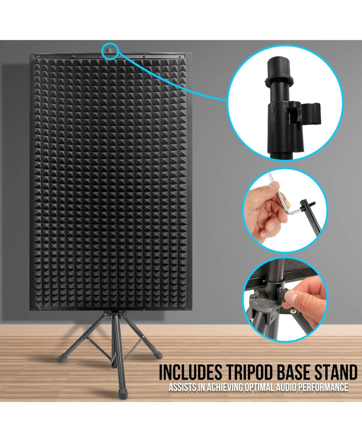 Pyle Sound Wall Panel Studio Foam-Acoustic Isolation Absorber Shield, 2 Pack