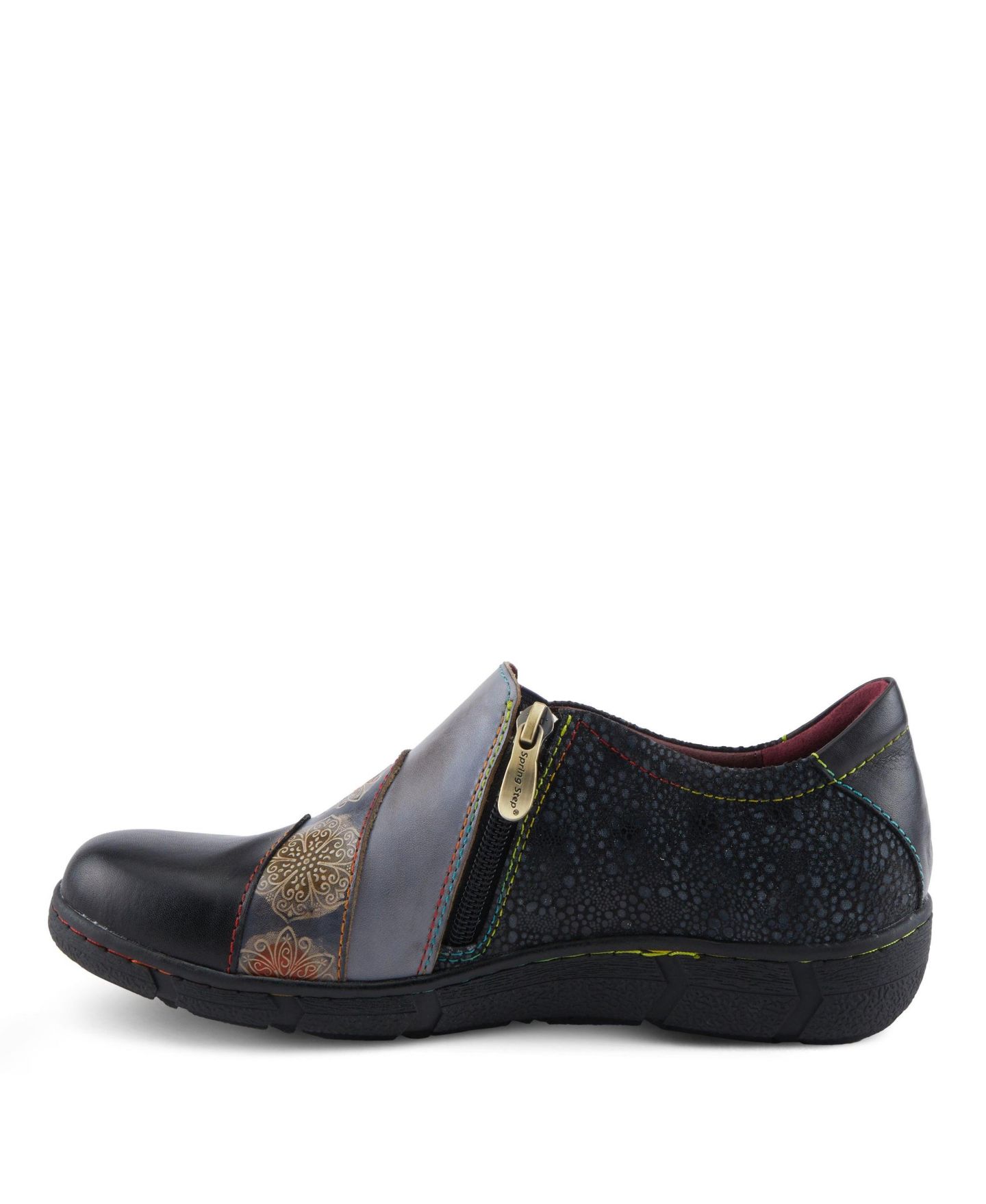 Обувь L'Artiste L Artiste Women s Lata Hand-Painted Closed Back Shoe with Removable Footbed and Geometric Multicolor Design, цвет: Чёрный разноцветный — фото 3