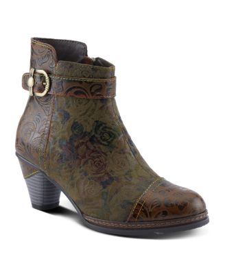 Spring Step Antilles Bootie with Floral Embroidery